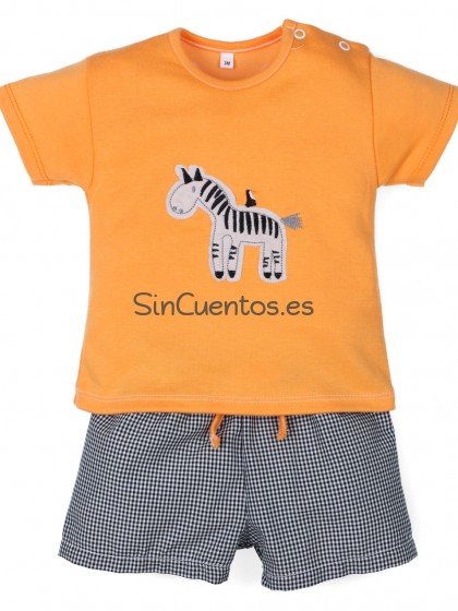 Conj camiseta cebra Popys Conjuntos ni&ntildeo
