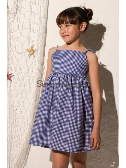 Vestido cuadros marino Ysabel Mora Vestido cuadros marino Ysabel Mora